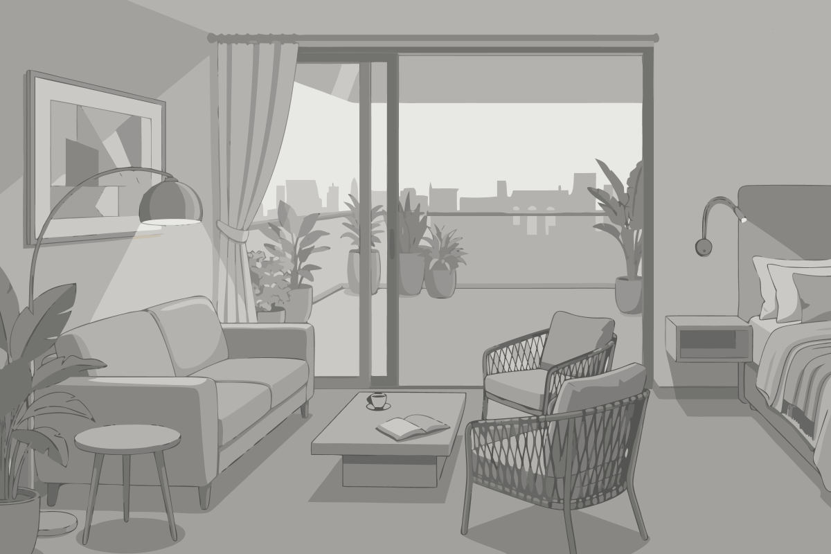Four-Bedroom Loft Apartment